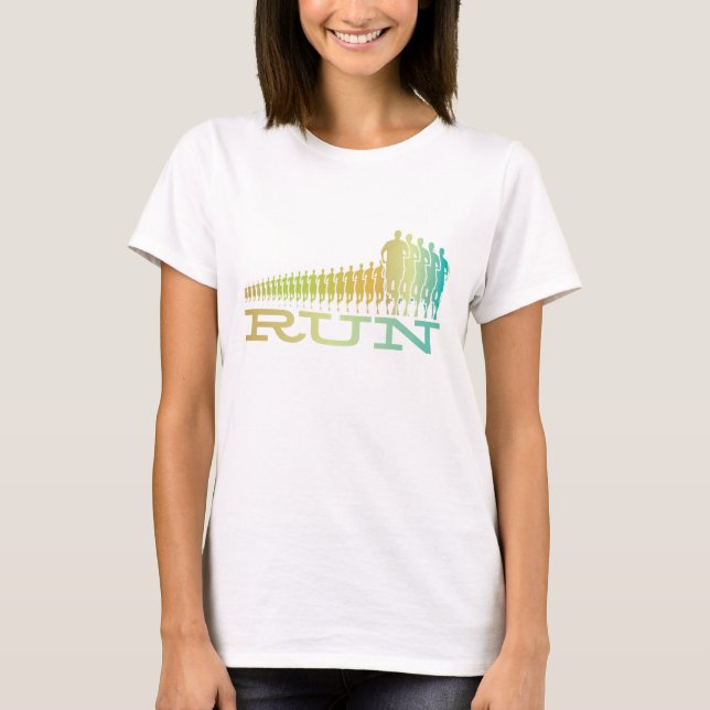 Retro Running Shirt Tee Shirt (Framsida)
