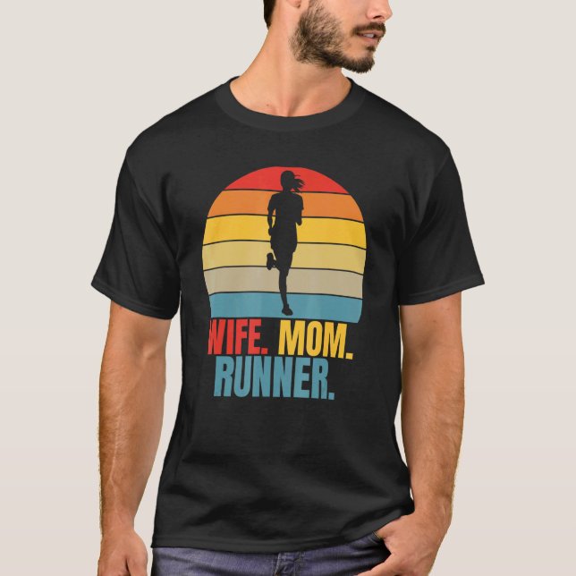 Retro Running Springer Mamma T Shirt (Framsida)