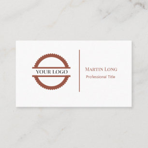 Retro Rust Circle Logotyp & Social Media 2 Visitkort