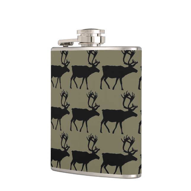 Retro rustic Elk moose hjort mönster Fickplunta (Vänster)