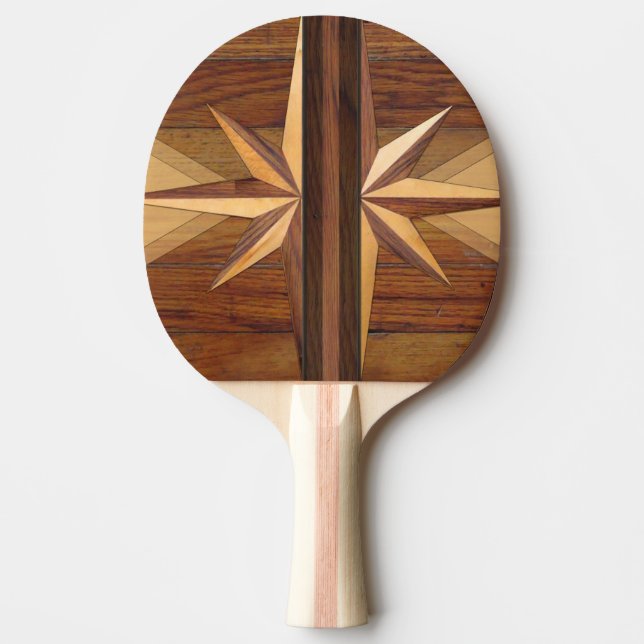 Retro Rustic Wood Pingisracket (Framsidan)
