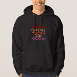 Retro-rutig Happy Valentine's Day-hoodie Hoodie