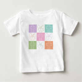 Retro Rutiga Påskkors Coquette Slöja T Shirt