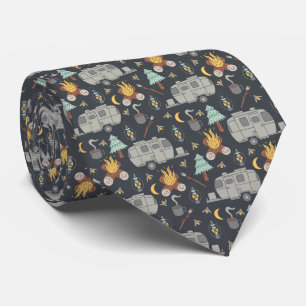 Retro RV Camping Neck Tie Slips