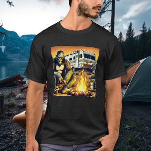 Retro RV Sasquatch Camping T Shirt