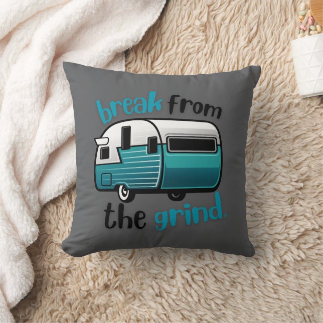 Retro RV Teal BFTG Pillow Kudde (Filt)