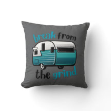 Retro RV Teal BFTG Pillow