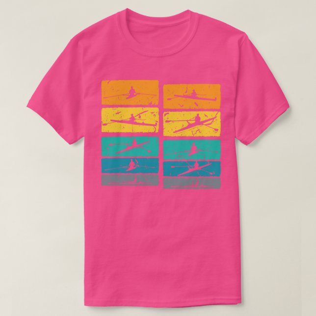 Retro Rwing Design for Rower Coxswain T Shirt (Design framsida)