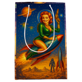 Retro Rymd Pin-Up Sci-Fi Flickor