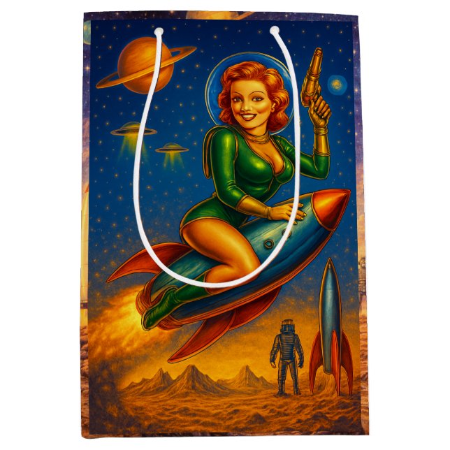 Retro Rymd Pin-Up Sci-Fi Flickor (Framsidan)