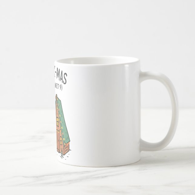 Retro Rymd Utomjording Jul UFO Semestervistelse Ko Kaffemugg (Höger)