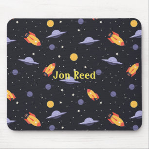 Retro Rymden Monogrammed Musmatta