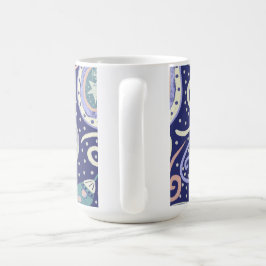 Retro rymdgalaxdesign kaffemugg