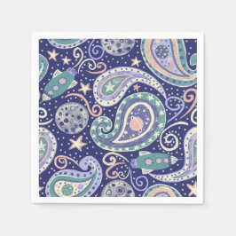 Retro rymdgalaxdesign pappersservett