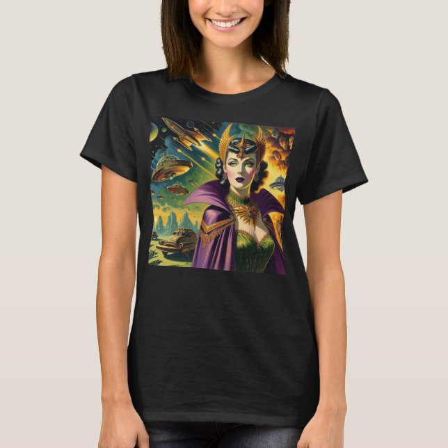 Retro rymdkommendör  t shirt (Framsida)