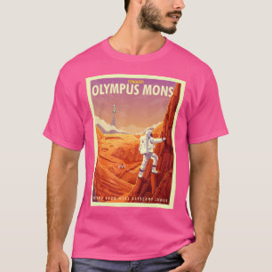 Retro Rymdturism Mars Olympus Mons Mountain Cli T Shirt
