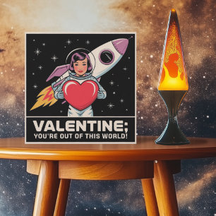 Retro Rymdvalentin Du är Utomjordisk Julkort