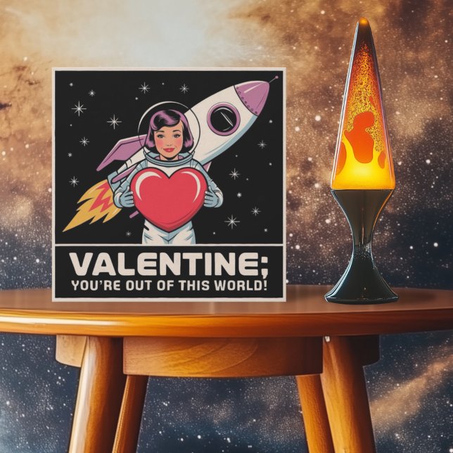 Retro Rymdvalentin Du är Utomjordisk Julkort (Skapare uppladdad)