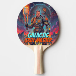 Retro Rymdvarelse Grillfest Serietidning Popkonst Pingisracket