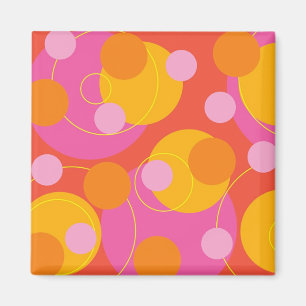 Retro saftig rosa magnet