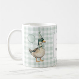 Retro Sage Grönt Mallard Anka Balloon Kaffemugg