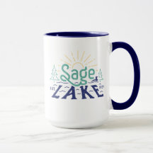 Retro Sage Sjö 15oz Mugg
