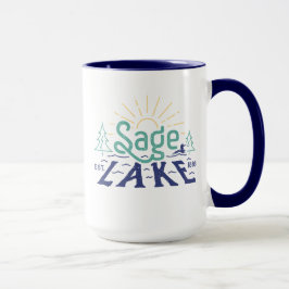 Retro Sage Sjö 15oz Mugg