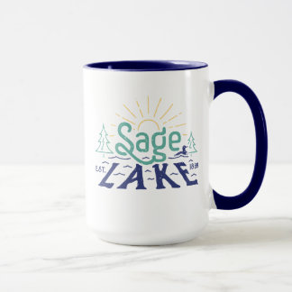 Retro Sage Sjö 15oz Mugg