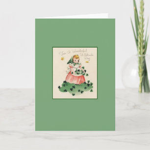 Retro Saint patrick's day-hälsningskort Kort