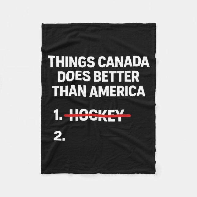 Retro saker Kanada gör bättre än Usa skämt Fleecefilt (Framsidan)