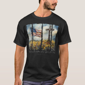 Retro Salig är den nation vars Gud är Herren T Shirt