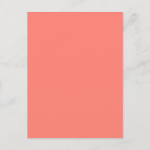 Retro Salmon Rosa Solid Trend Färg bakgrund Vykort