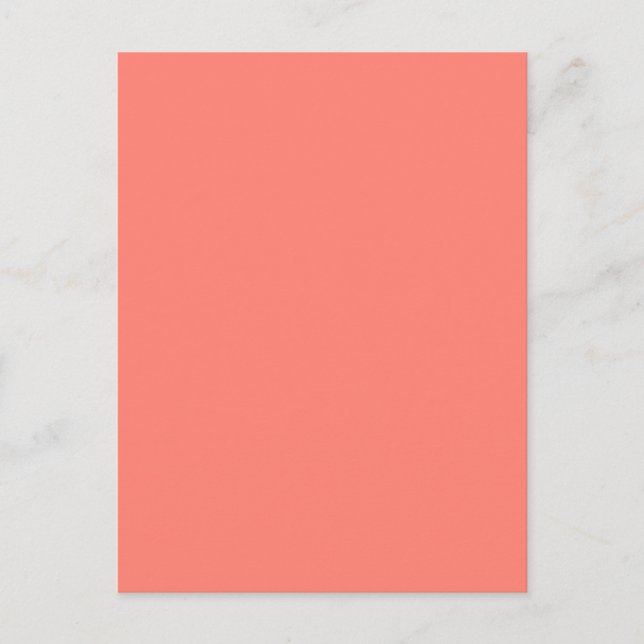 Retro Salmon Rosa Solid Trend Färg bakgrund Vykort (Framsida)