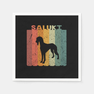 Retro Saluki Hund älskare Gift Idea Pappersservett