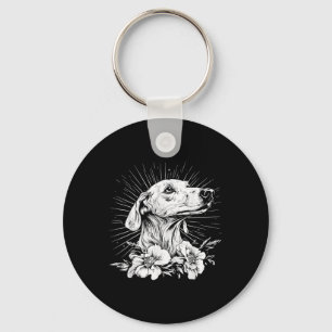 Retro Saluki Hund älskare Tattoo Stil _1 Nyckelring