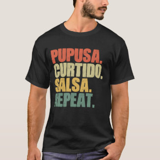 Retro salvadoransk mat Curtido Salsa till ost fr T Shirt