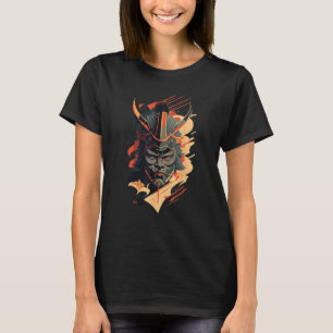 Retro Samurai Mask Traditional Japanska Warrior Ka T Shirt