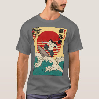 Retro Samurai Surfer T Shirt