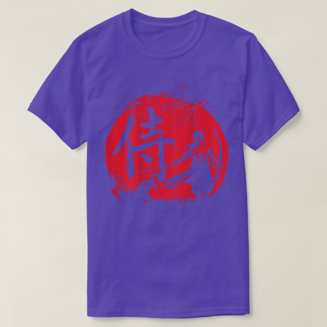 Retro Samurai Warrior Sword Japansk Ninja Gift 10 T Shirt (Design framsida)