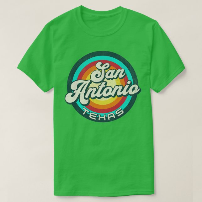 Retro San Antonio Texas 2 T Shirt (Design framsida)