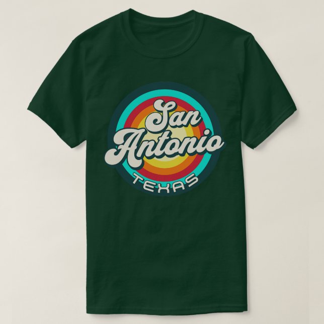 Retro San Antonio Texas 6 T Shirt (Design framsida)