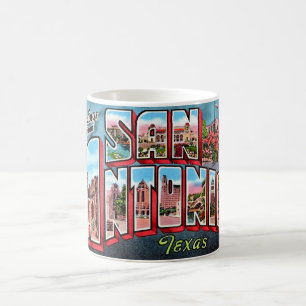 Retro San Antonio Texas Postcard Mugg