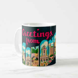 Retro San Antonio vykortsmugg Kaffemugg