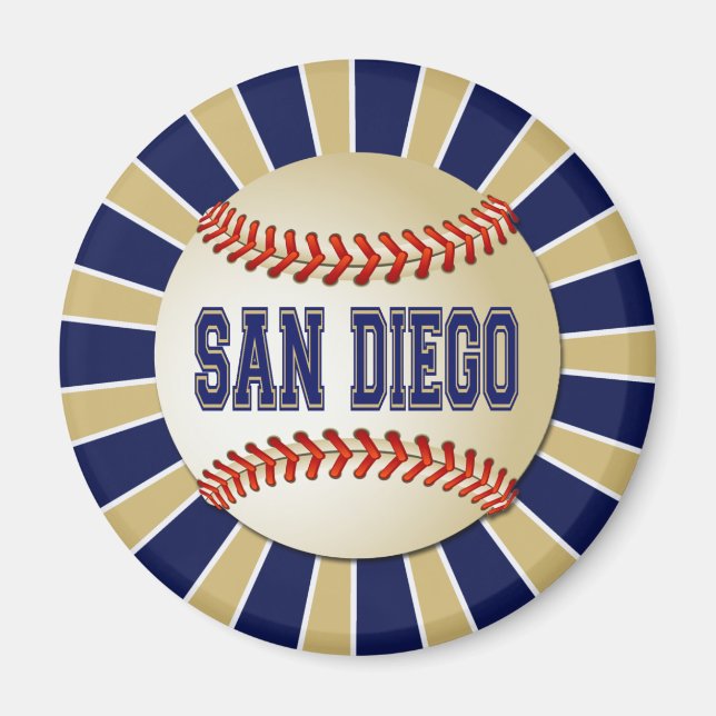 RETRO SAN DIEGO BASEBALL MAGNET (Framsidan)