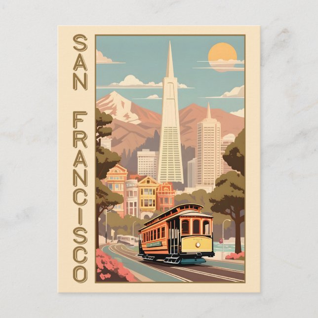 Retro San Francisco Vykort (Framsida)