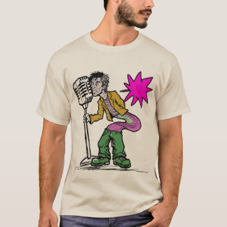 Retro sångexpressionism konstdesign t shirt