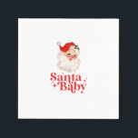 Retro Santa Baby christmas babydusch Pappersservett<br><div class="desc">retro Santa Baby-jultoman,  den partyna barnduschen pappra.</div>