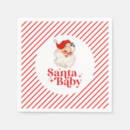 Retro Santa Baby christmas babydusch Pappersservett