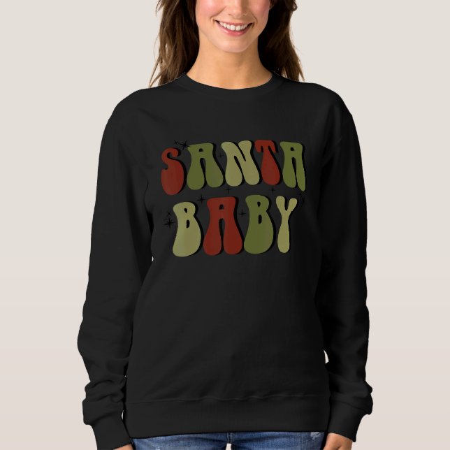Retro Santa Baby Christmas Merry Xmas  for Men Wom T Shirt (Framsida)