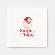 Retro Santa Baby jul bebis shower